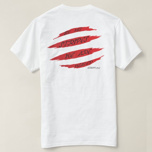 Isaiah 53:5 t-shirt (Design baksida)