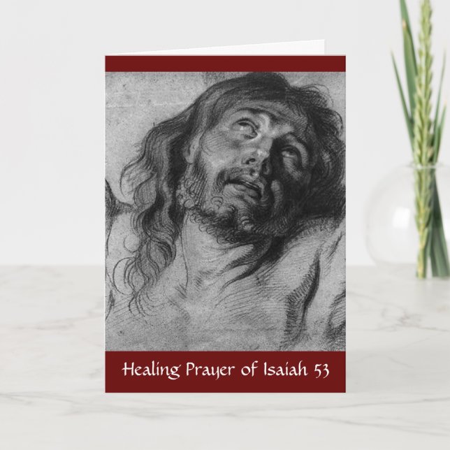 Isaiah 53 Prayer Card Tack Kort (Framsida)