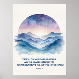 Isaiah 54:10 Christian Wall poster