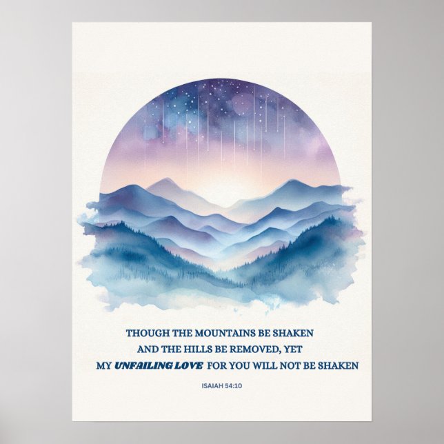 Isaiah 54:10 Christian Wall poster (Framsidan)