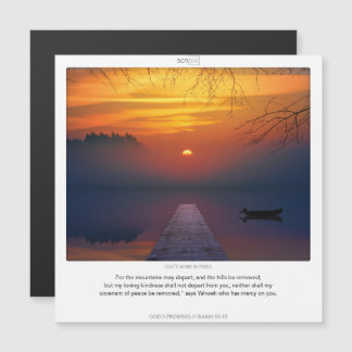 Isaiah 54:10 GOD'S PROMISES SCRIPIX magnetiskt kor Magnetisk Inbjudningskort