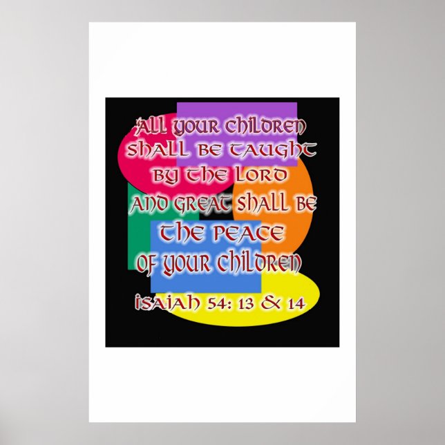 Isaiah 54 13 & 14 poster (Framsidan)