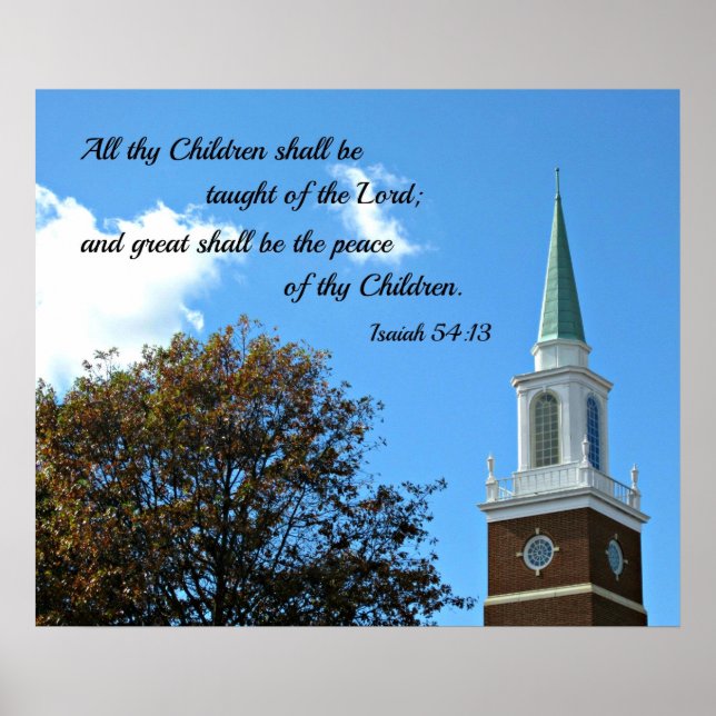 Isaiah 54:13 Alla dina barn ska undervisas... Poster (Framsidan)