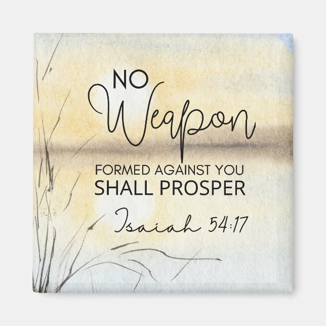 Isaiah 54 17 Inget vapen mot dig Bible Magnet (Framsidan)