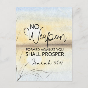 Isaiah 54 17 Inget vapen mot dig Bible Vykort