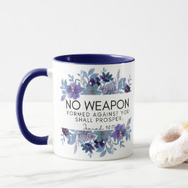 Isaiah 54:17 No Weapon Formed against you Blommigt Mugg