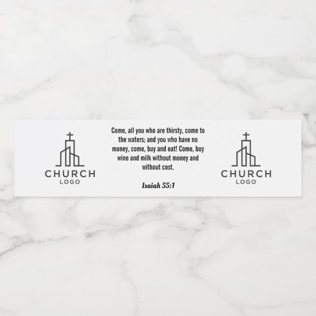 Isaiah 55:1 Vatten-etikett Vattenflaskor Etikett (Singel etikett)