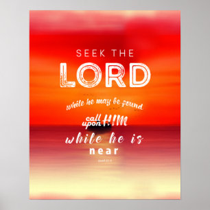 Isaiah 55: 6 bibel versell teckning poster