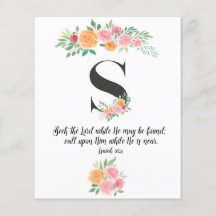 Isaiah 55:6, Brev S, vattenfärgskort
