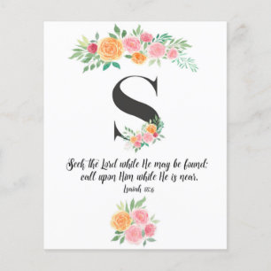 Isaiah 55:6, Brev S, vattenfärgskort