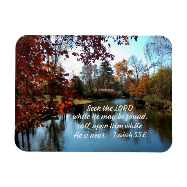 Isaiah 55:6 Söka Herren medan han kan hittas Magnet (Horisontell)