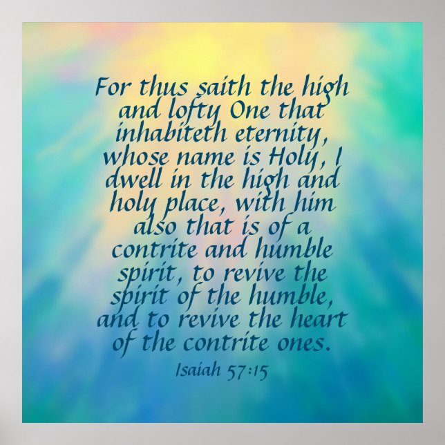 Isaiah 57:15 poster (Framsidan)