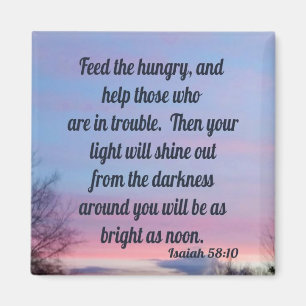 Isaiah 58:10 magnet