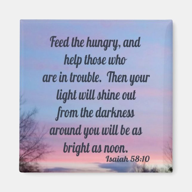 Isaiah 58:10 magnet (Framsidan)