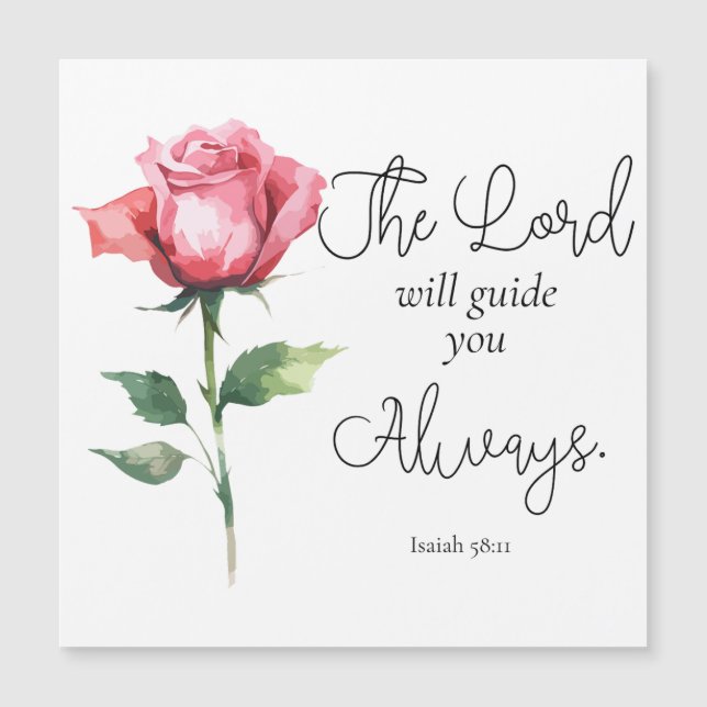 Isaiah 58:11 Flower Studenten Bible Verse (Framsida)