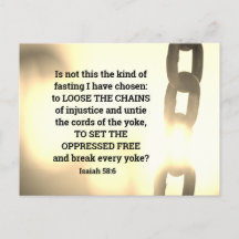 Isaiah 58:6 Typ av fastande jag har valt