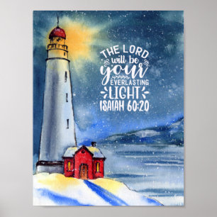Isaiah 60:20 Herren blir ditt ljus Poster