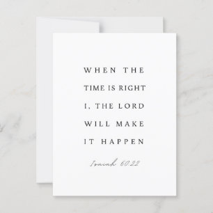 Isaiah 60:22 När tiden är Höger Vykort