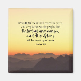 Isaiah 60:2 Mörker ska täcka jordbibeln Magnet