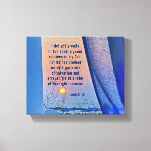 Isaiah 61:10... Jag älskar varmt i Herren Bible Canvastryck