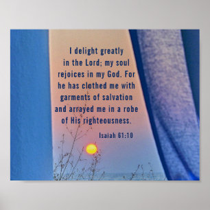 Isaiah 61:10... Jag älskar varmt i Herren Bible Poster