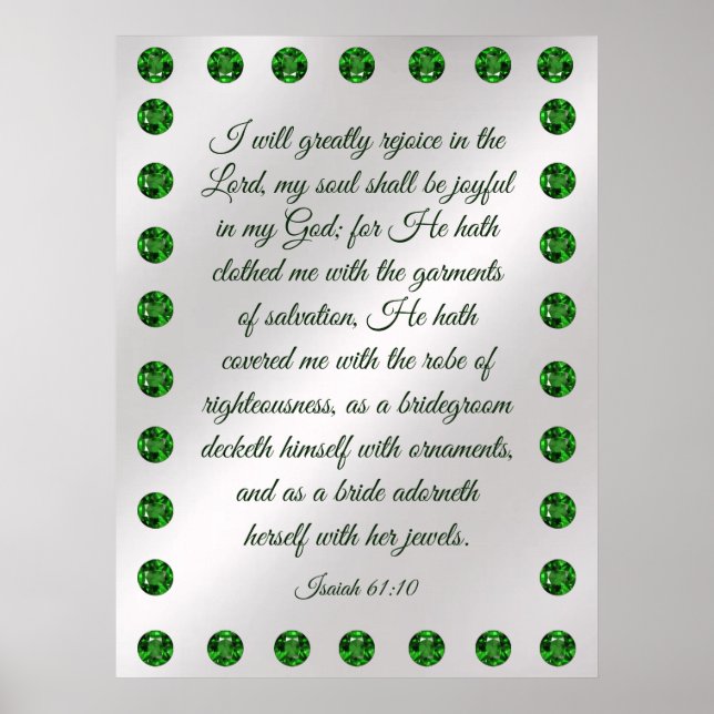Isaiah 61:10 Poster (Framsidan)