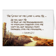 Isaiah 61:1,3 Bindade den brokenhearted, kort