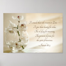 Isaiah 61:3 Beauty for Ashes, Bible Verse, Orchid