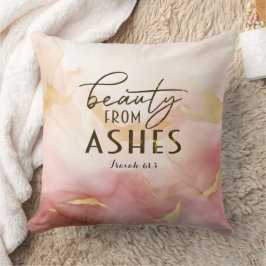 Isaiah 61 3 Beauty från Ashes Bible Verse Rosa Kudde