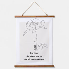 Isaiah 61:3 Floral Line Art Print – "God Restores"