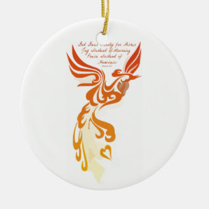 Isaiah 61 keramiska Phoenix cirklar prydnaden Julgransprydnad Keramik