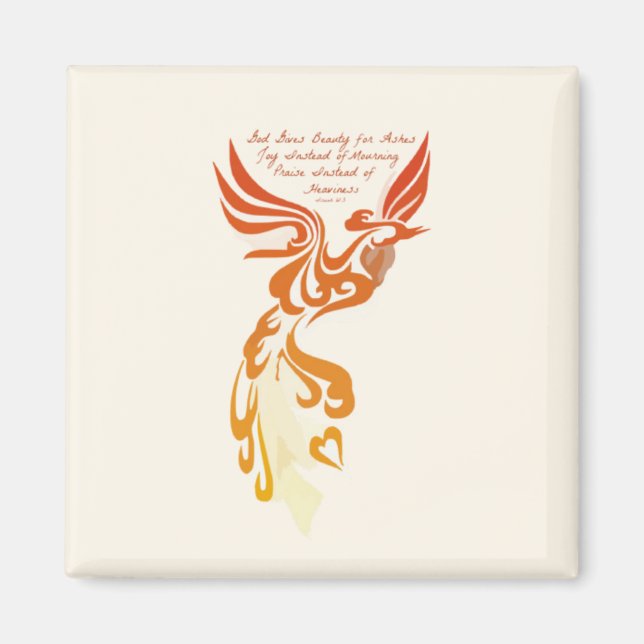 Isaiah 61 Phoenix Beauty från Ashes Magnet (Framsidan)