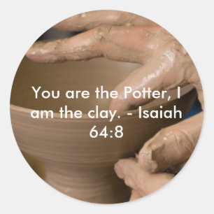 Isaiah 64:8klistermärke runt klistermärke