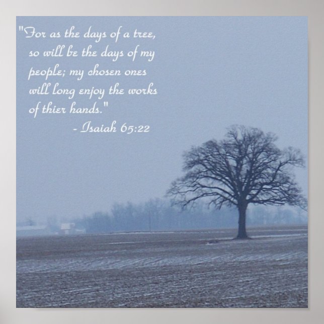 Isaiah 65:22 Bible Verse Poster (Framsidan)