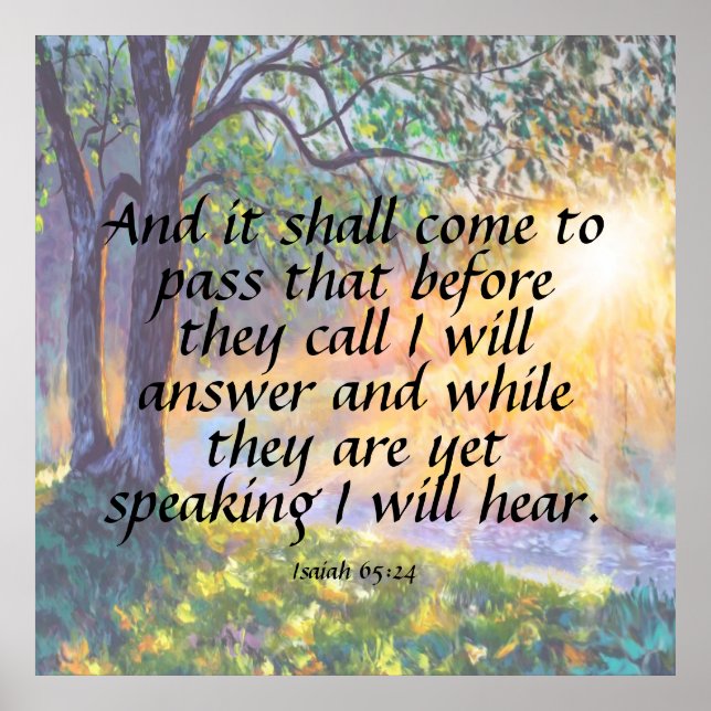 Isaiah 65:24 poster (Framsidan)