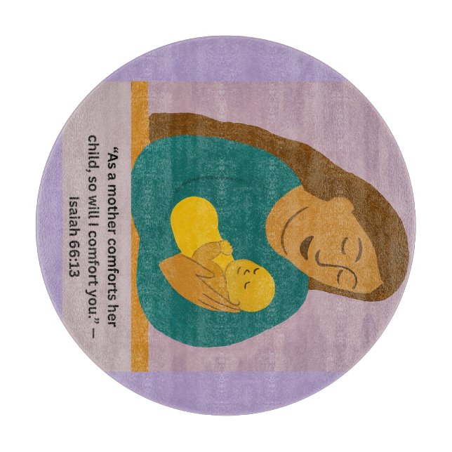 Isaiah 66:13 Comforting Mother and Baby Postcard (Framsidan)
