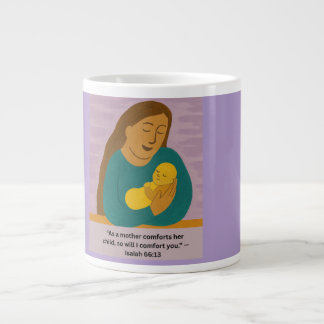 Isaiah 66:13 Comforting Mother and Baby Postcard Jumbo Mugg