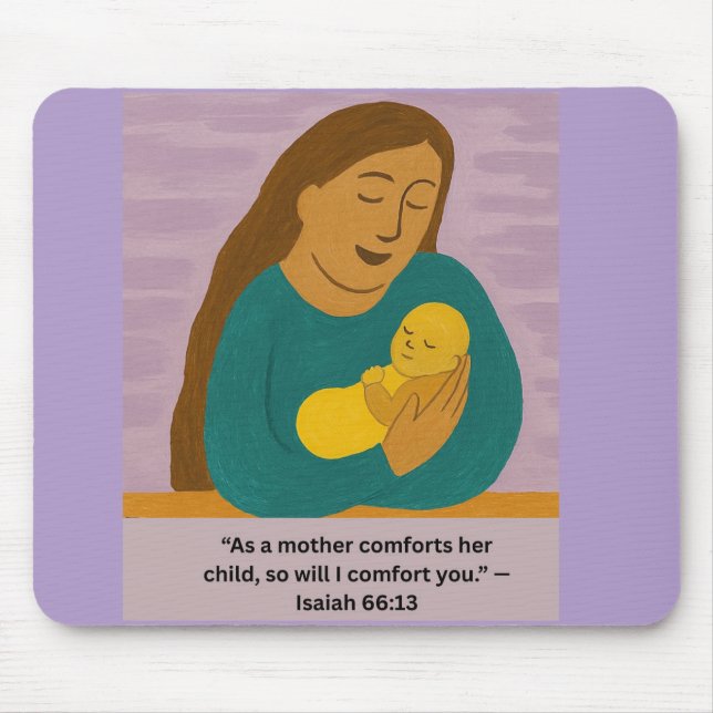 Isaiah 66:13 Comforting Mother and Baby Postcard Musmatta (Framsidan)