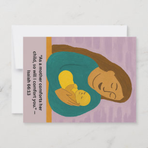 Isaiah 66:13 Komforting Mor och Baby vykort
