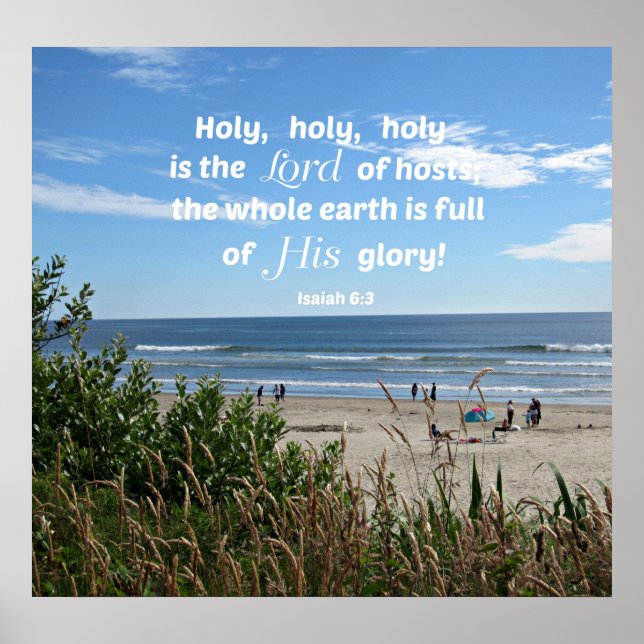 Isaiah 6:3 Heliga, heliga, heliga är värdens herre Poster (Framsidan)