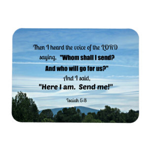 Isaiah 6:8 Sen hörde jag Guds röst Magnet