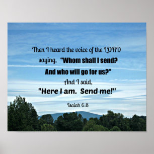 Isaiah 6:8 Sen hörde jag Guds röst Poster