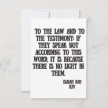 Isaiah 8:20 KJV Bible Scripture Hälsning