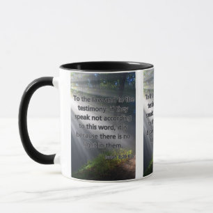 Isaiah 8:20 KJV Bible Scripture Pic Two-Tone Mugg