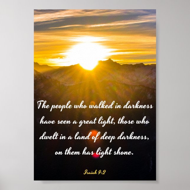 Isaiah 9:2 - Bible Verse Poster (Framsidan)