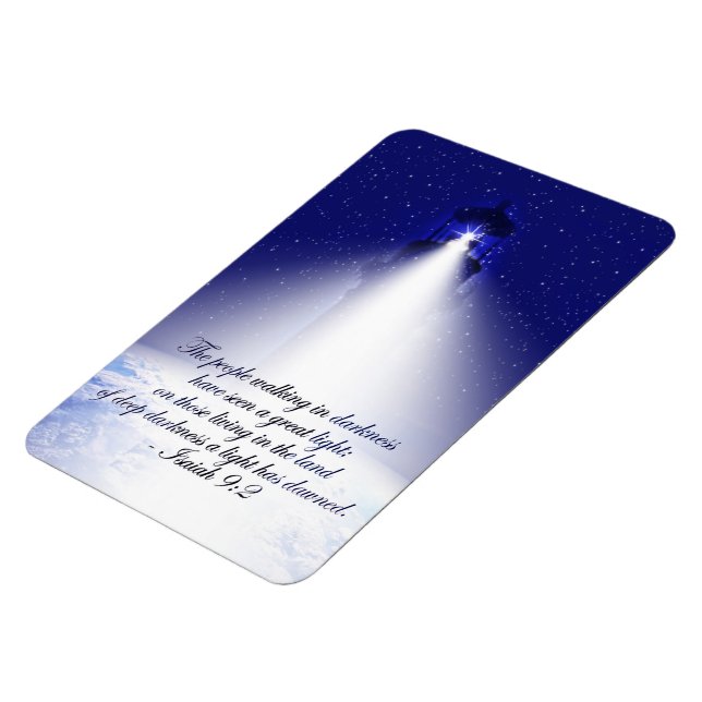 Isaiah 9:2 Julfoto Magnet (Vänstra Sidan)