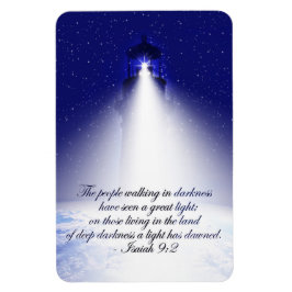 Isaiah 9:2 Julfoto Magnet