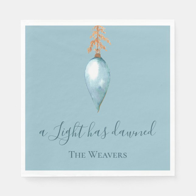 Isaiah 9:2 Original Watercolor Christian jul Pappersservett (Framsidan)