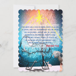 Isaiah 9:6 Åt oss ett barn föds på jul Julkort