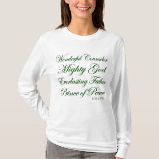 Isaiah 9:6 Christian jul Scripture Long T Shirt